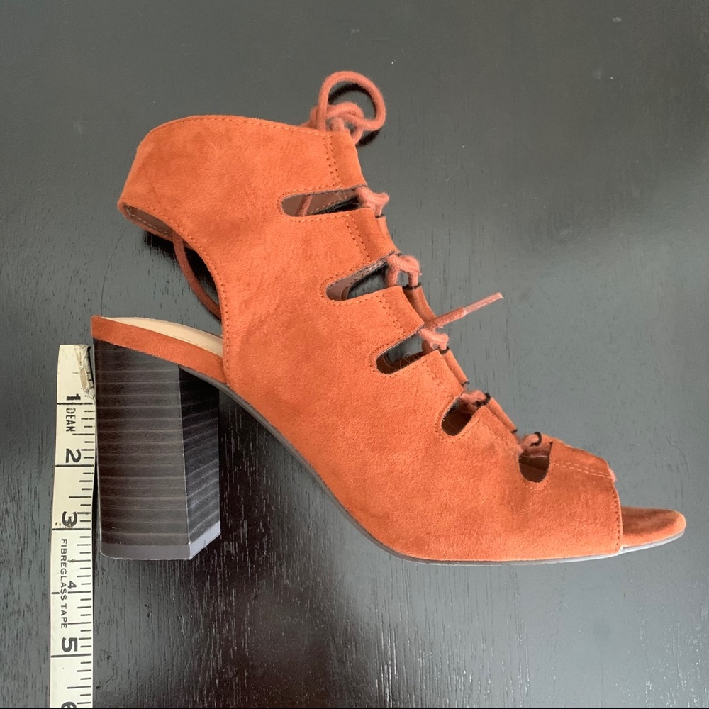 Lace-Up Peep-toe Booties - Picture 7 of 8